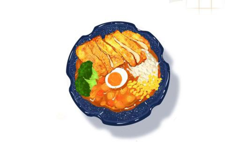 塔香雞腿排咖哩飯 | 豬豬の拉麵屋-安南店